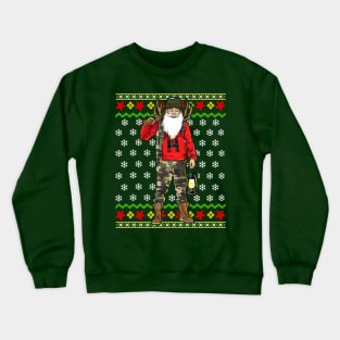 Santa Claus Hunter Ugly Christmas Sweater Crewneck Sweatshirt